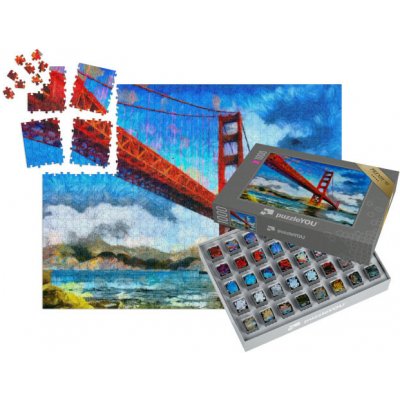 SMART SORTED® Golden Gate Bridge San Francisco olejomalba 1000 dílků – Hledejceny.cz