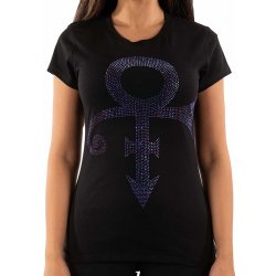 Prince Purple Symbol Diamante Black