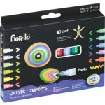 Fiorello popisovače akrylové 12 barev 2 mm GR-1106 160-2262 475375 – Zboží Dáma