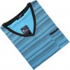 Pánské pyžamo n-feel AH01V pánská noční košile s krátkým rukávem tyrkysová