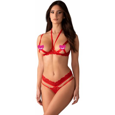 Obsessive Cupide Desir 2-pcs Crotchless Set – Zboží Dáma