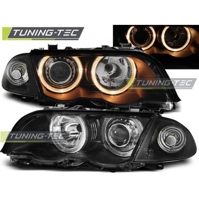 Tuning-Tec Přední čirá světla BMW 3 E46 (1997 - 2001) - černé - Angel Eyes – Hledejceny.cz