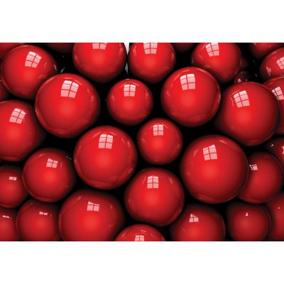 ForWall 3D Fototapeta Červené koule vlies 312 x 219 cm – Zboží Mobilmania