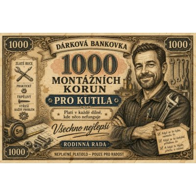 Bezvadary.cz | Dárková bankovka pro kutila s vlastním portrétemA4 30x21cm db23 – Hledejceny.cz