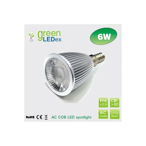 Žárovka GreenLEDex LED žárovka reflektorová AC COB 6 W E14