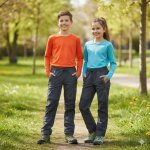 Kugo HK5303 Dětské softshellové kalhoty nezateplené tmavě šedé – Sleviste.cz