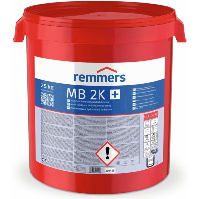 REMMERS MB 2K, stěrková dvousložková multifunkční hydroizolace pro venkovní i vnitřní použití Balení: 25 kg (prášek: 3 x 4,8 kg; polymer: 3 x 3,5 kg) – Zboží Mobilmania