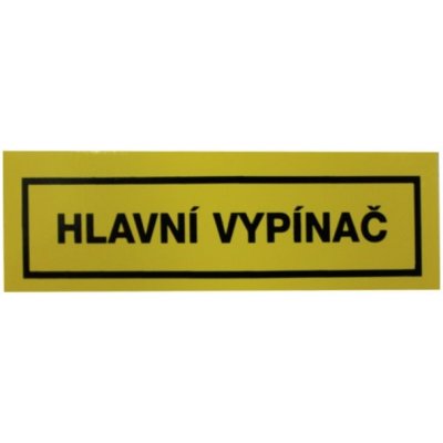 41063 3.524 Tabulka č.25 Samolepící tabulka - symbol Hlavní vypínač – Sleviste.cz