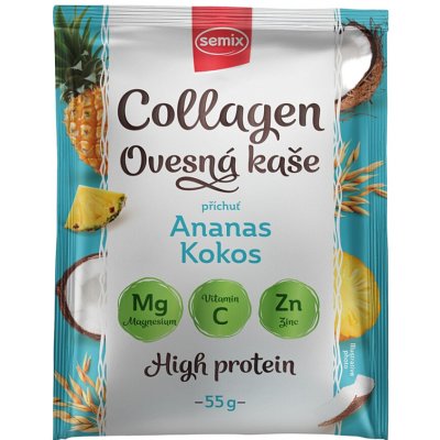 Semix Ovesná kaše s kolagenem s ananasem a kokosem se sladidlem 55 g – Zboží Dáma
