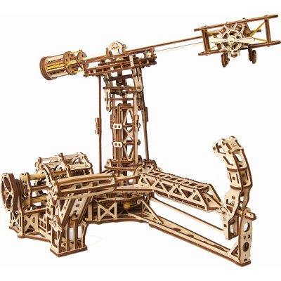 Ugears 3D mechanické puzzle Lokomotiva Letecký simulátor 726 ks