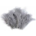 Pštrosí peří délka 9-16 cm šedá – Zboží Dáma