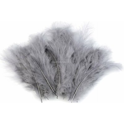 Pštrosí peří délka 9-16 cm šedá – Zboží Dáma