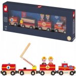 Janod Dřevěný vláček Požárníci – Zboží Dáma