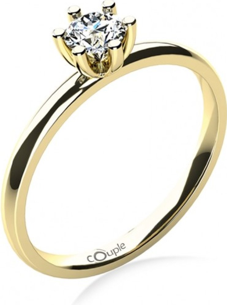 Couple zásnubní prsten Zoel žluté zlato a velký zirkon 6814118 0 53 1 |  Srovnanicen.cz