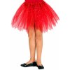 Dětský karnevalový kostým červená tutu sukně s hvězdami 30 cm