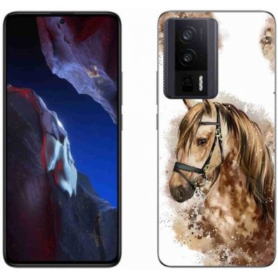 Pouzdro mmCase Gelové Xiaomi Poco F5 Pro - hnědý kreslený kůň