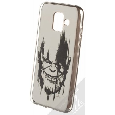 Pouzdro Marvel Thanos 004 TPU pokovené ochranné silikonové s motivem Samsung Galaxy A6 2018 stříbrné – Zboží Mobilmania