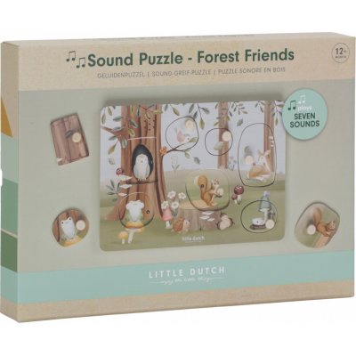 Little Dutch vkládací puzzle se zvukem Forest Friends – Sleviste.cz