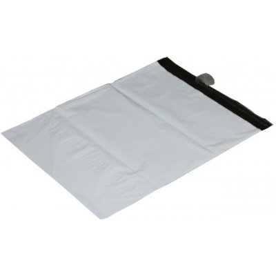 100 ks - Obálka plastová samolepicí bílo-černá 450x550, tl. 0,06 (80% podíl recyklátu) – Zboží Mobilmania