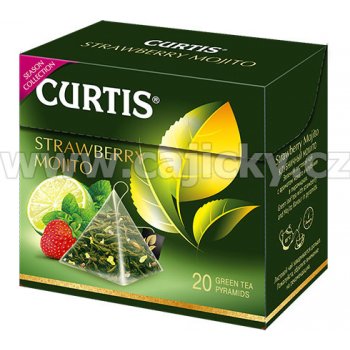 Curtis zelený čaj Strawberry Mojito pyramidové sáčky 20 x 1,8 g