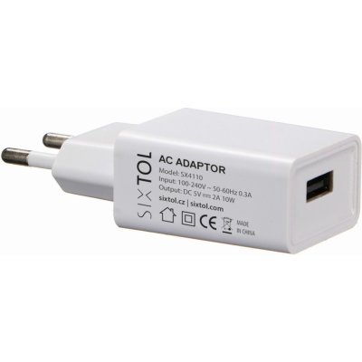 SIXTOL Univerzální USB síťový adaptér 5V/2A, pro difuzéry Car Flame, Bloom a Honey – Zbozi.Blesk.cz
