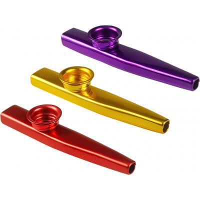 Kazoo sada červené fialové a zlaté 3 ks
