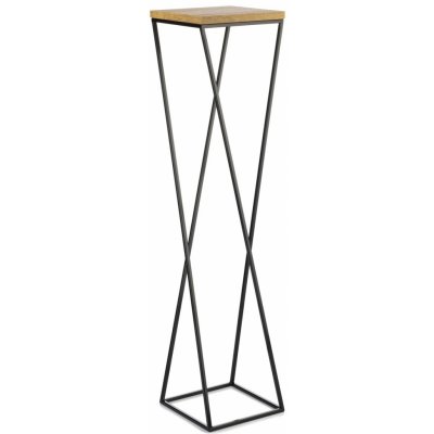 HowHomely Stojan na květiny LOFT 100x24 cm černá/hnědá DD0325 – Sleviste.cz