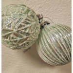 Clayre & Eef Sada 2ks mintová skleněná ozdoba koule Ø 8*8 cm – Hledejceny.cz