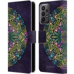 Pouzdro HEAD CASE Samsung Galaxy A23 - Brigid Ashwood mandala listy fialové pozadí – Zboží Mobilmania