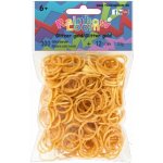 RAINBOW LOOM Original gumičky 300 kusov trblietavá zlatá – Zboží Dáma