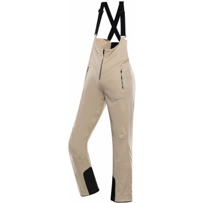 Alpine Pro Gerana dámské lyžařské softshellové kalhoty s membránou neutrální zemitá – Zboží Mobilmania