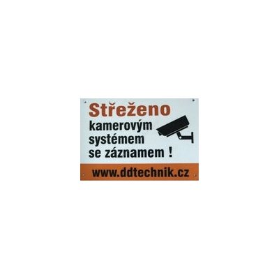 CEDULKA 1 Výstražná cedule Kamerový systém střeženo – Hledejceny.cz