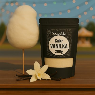 SnackAir Cukr Vanilka na cukrovou vatu a sladký popcorn 200 g – Hledejceny.cz