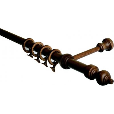 HEBR Garnýž dřevěná ořech 400 cm – Hledejceny.cz