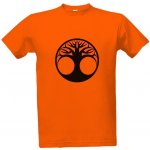 Tričko s potiskem Strom života tribal pánské Oranžová – Zboží Mobilmania