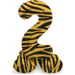 Folat Balónek fóliový číslo 2 samostojné Tygr 41 cm – Zboží Mobilmania