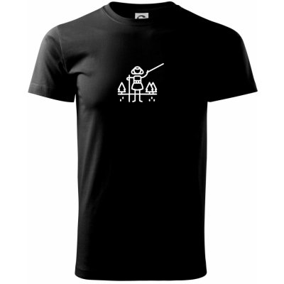 Nordic walking ikona Klasické pánské triko Černá – Zboží Mobilmania