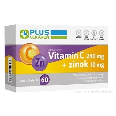 Plus Lékárna Vitamin C 240 mg + zinek 10 mg 60 tablet – Hledejceny.cz