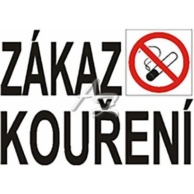 Cedulka plastová - Zákaz kouření A5 – Zboží Dáma