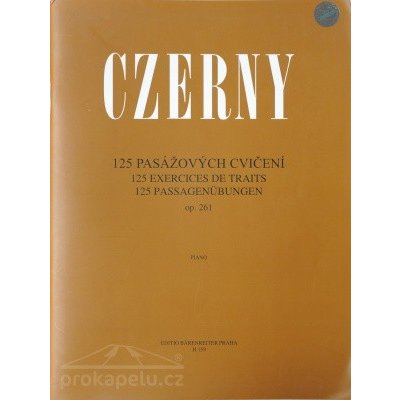 125 pasážových cvičení op. 261 Czerny Carl – Hledejceny.cz