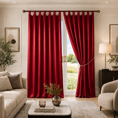 TP Saténové závěsy Home Art - 2 kusy vínová – Hledejceny.cz