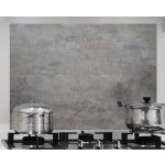 Crearreda 67232 samolepicí dekorace do kuchyně za sporák hliníková Bellacasa šedá betonová zeď beton GreyWall Concrete (47 x 65 cm) – Zboží Dáma