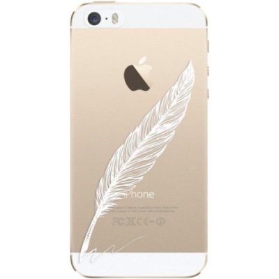 iSaprio Writing By Feather Apple iPhone 5/5S/SE bílé – Zboží Mobilmania
