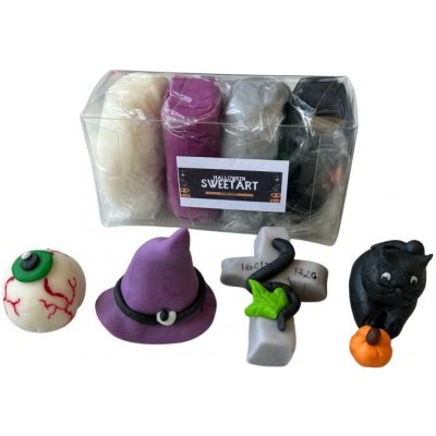 Dortisimo SweetArt potahovací a modelovací hmoty vanilkové Halloween 2 4x100 g – Zboží Dáma