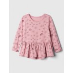 GAP Baby peplum top Růžová – Zboží Dáma