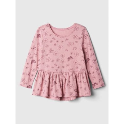 GAP Baby peplum top Růžová – Zboží Dáma