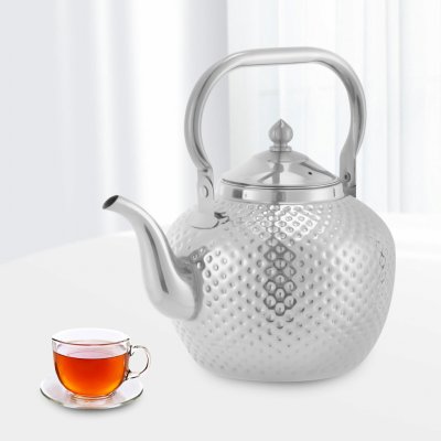GoodtoolShop001 konvice na čaj z nerezové oceli s odnímatelným sítkem na čaj konvice stříbrná 2L – Zboží Mobilmania