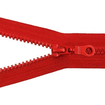 Zip kostkový 5 mm 65 cm dělitelný červený – Zboží Mobilmania