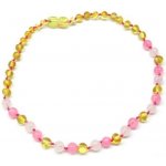 Prosperk Jantarové korálky pro větší děti jantar růženín a jadeit S1148 – Zboží Dáma