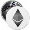 Špendlík a zavírací špendlík Placka Ethereum pro fanoušky kryptoměn - velká 58 mm